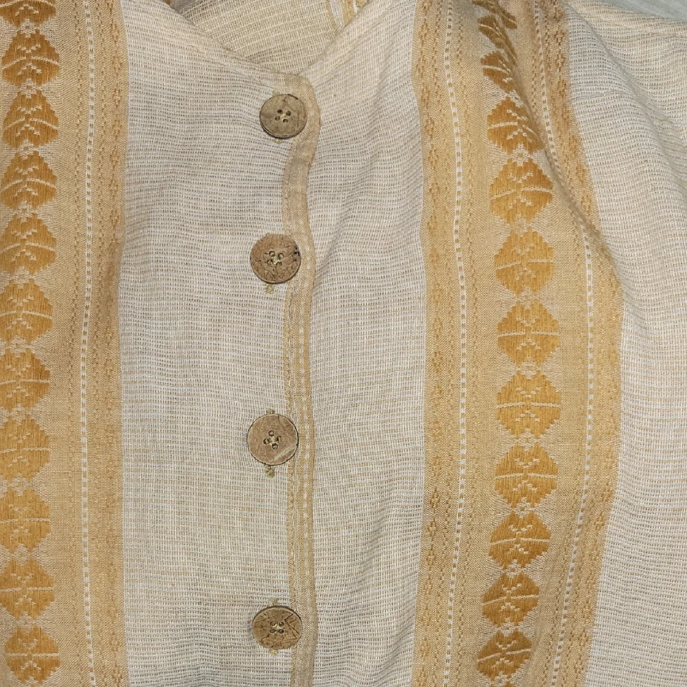 Rip Curl Cream and Gold Sun Dress Button Down Straps Sz MD $12 Price Drop $10 - Picture 7 of 7